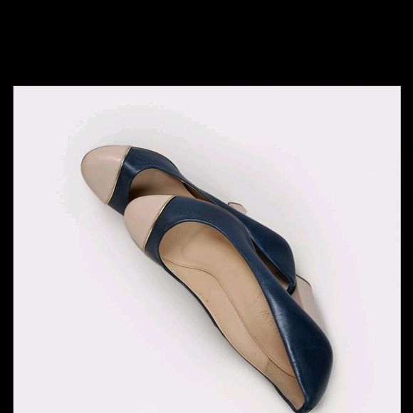 J. Crew Women's Navy and Cream Heels - Picture 5 of 10